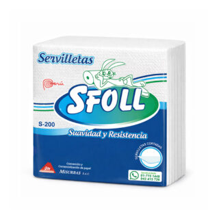 SERVILLETA CORTADAS HOJAS SIMPLES MARCA SFOLL X 18 UNID.
